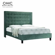 CHIC REPUBLIC MEGA/180 เตียงนอนขนาด 6 ฟุต สี เขียวเข้ม  เบจ
