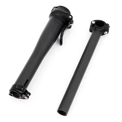 New Folding Bike MTB Carbon Fiber Adjustable Extension Stem Electric Bicycle Telescopic Stem for Han