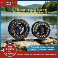 CHINK Fly Reel Combo, Backing Leader WF Floating Fly Line Fly Fishing Reel, Lightweight 3/4 5/6 WT L