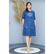 Embroidered jins DRESS/jeans DRESS/brothel tunic/women's top