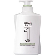 【12入組】花王 Men’s Biore ONE AIO綠茶香氛全效沐浴露 480ml（主瓶裝）