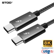 STOD Thunderbolt 4 Cable Right Angle 90 Degree Type C Cord USB C PD Fast Charger Charging 5A Lshape 