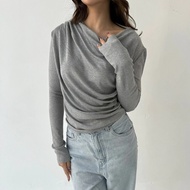 APRIL TOP | Korean Women's Knit Top Top Women's Long Sleeve Knit Shirt Basic Long Sleeve/GFS SR APRI