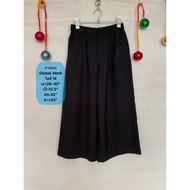 Global Work Pants Size M Polyester Fabric Beautiful Flared Legs Waist 26-30 Crotch 12.5 Hips 42 Leng