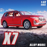 【RUM】 Xe Đúc Khuôn Mẫu Xe Hợp Kim BMW X7 1:32 Đồ Chơi Hiệu Ứng Ánh Sáng & Âm Thanh Cho Bé Trai Đồ Ch
