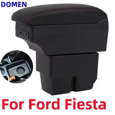 NEW Luxury For Ford Fiesta Armrest box For Ford Fiesta MK7 Car Armrest 2009-2017 Interior details Ac