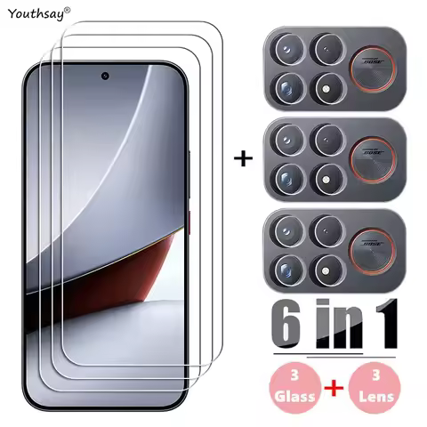 6in1 Full Gule Glass For Poco F9 Ultra Tempered Glass Poco F9 Ultra Screen Protector HD Protective P