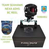 FISHDOM TEAM SEAHAWK NEXA 60HS WITH SPIN FSV VERTICAL SPOOL 60HSL BC BAITCASTING FISHING REEL