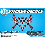 Suzuki Skydrive HKitty Sticker Decals