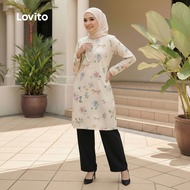 Lovito Muslim Modest Dress Commute Dress LNE134077