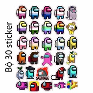 Sticker / Game Among Us stickers- (many Random designs)