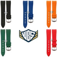 Watch Strap 21 mm Curved End Rubber Strap Soft Silicone Diver Strap 8006.21