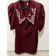 MERAH Flomors Brand Red dress Thick Material size S
