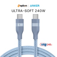 Anker A82E2 240W USB-C Fast Charging Cable Durable Braided Wire for iPhone, Tablet, Laptop, Samsung