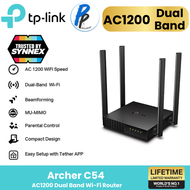 TP-Link Archer C54 AC1200 Dual Band Wi-Fi Router 4 เสาสัญญาณและ Beamforming เหมาะสตรีมวิดิโอ 4K ดาวน