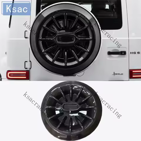 Real Carbon Fiber Exterior Rear Spare Tire Wheel Cover For Benz G-Class G63 w463 w464 w465 G500 G550