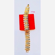 PERSIS ORI Rantai Tangan Pulut Dakap Mixgold Emas Bangkok Cop 916