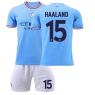 เสื้อฟุตบอลเมือง Manchesterses สำหรับผู้ชายเด็ก No.17 Kevin De Bruyne No.9 Erling Haaland No.47 Phil