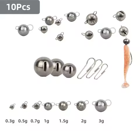 Fishing Cheburashka Weight 0.3g 0.5g 0.7g 1g 1.5g 2g 3g Round Ball Lure Sinker Fishing Tackle Cast P