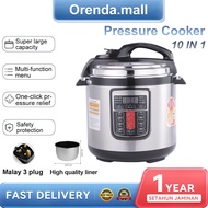 10 IN 1 Electric Digital Pressure Cooker Non-stick Stainless Steel Inner Pot Rice Cooker Steamer