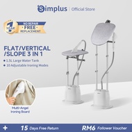 Simplus 3 in 1 Garment Steamer丨Flat & Ironing & Hanging丨48g/Min Max Steam Output丨10 Iron Modes丨1.5L 