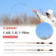 LO【Ready Stock】Ultralight Fishing Rod 1.68/1.8/1.98m Spinning Rod Casting Rod Carbon Fiber Fishing Pole 2-Piece Carp Culter Saltwater Fishing