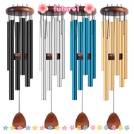 FUTUREE Metal Tubes Windchime, 6 Rods Aluminum Aluminum Wind Chimes,  Zen Atmosphere Large Pendant W