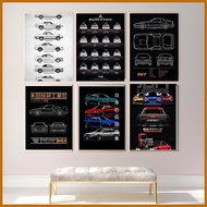 ☽ ➦ ➴ jdm car poster wall decoration