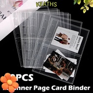KEATHS Photocard Binder Sheets, Transparent PP Acid Free Multiple Pockets Sleeve, A7 Kpop Photocard 