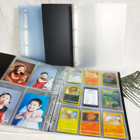 A4 D Type 4 Ring PP Soft Cover Binder Large Capacity Card Book 6×4 10×15 Photo Album Budget Postcard