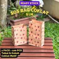 [MOTIF] Paper Bag SOS Bag Brown Kraft contains 100 PCS | Paper Bag BreadKentang Brown Paper Bag SOS 