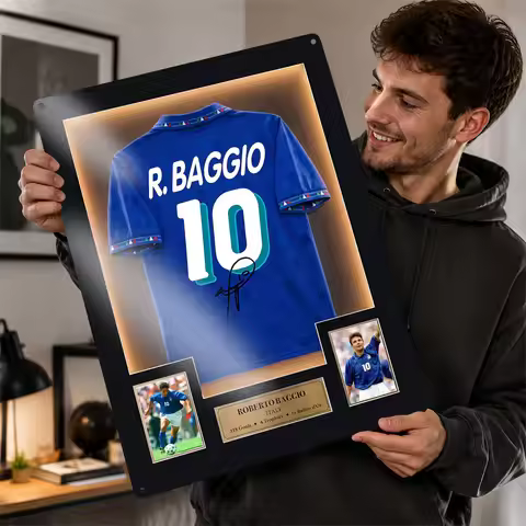 Roberto Baggio Memorabilia Poster Sports Wall Art Personalized Vintage Metal Tin Sign for Man Cave G