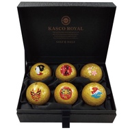 KASCO Royal 3 Golf ball ลูกกอล์ฟสีทองพรีเมียม 1 Box 6 ball