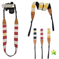 MERLYMALL Camera Shoulder Strap, Bohemian Style Striped Cotton Micro Single Strap, Adjustable Neck S