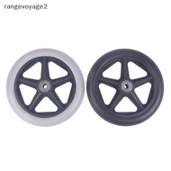 [rangevoyage2] 6 Inch Wheels Smooth Flexible Heavy Duty Wheelchair Front Castor Solid Tire Wheel Wheelchair Replacement Parts [sg]