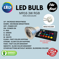 3W 5W MR16 LED Light Bulb RGB/COLOR changeable with Remote Control COB Type Bulb MR16 LED