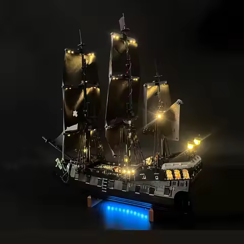 LED Light Set For LEGO 10365 Captain Jack Sparrow's Pirate Ship Building Blocks (NOT Include The Mod