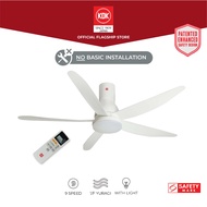 KDK U60FW (150cm) Long Pipe DC LED Light Ceiling Fan with Remote Control