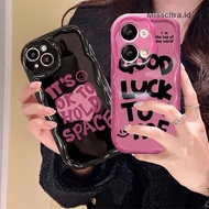 YX163 SOFTCASE CASING BLACK PINK Good VIBES COMPATIBLE FOR OPPO A74 A76 A78 A79 F11 RENO 4 4F 5 5F 6