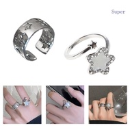 Super Open Rings Five-Pointed Stars Knuckles Rings Fashion Statement Jewelry