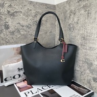 Coach 全皮黑色肩背包托特包