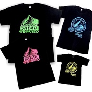 Casual Baju T-shirt Borneo Unisex Corak Sabah  neon baju sabah