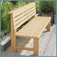 Outdoor bench solid wood back chair outdoor seat outdoor bench anticorrosive wood chair simple bench