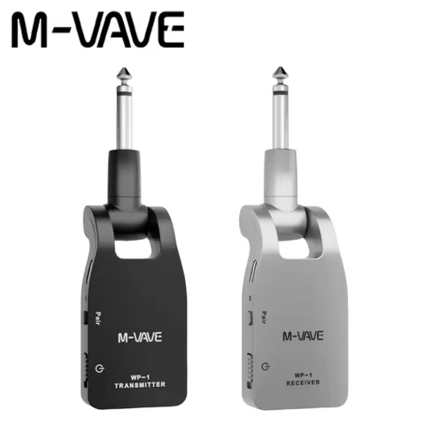 M-VAVE WP-1 2.4G Wireless Guitar System Transmitter/Receiver|Ultra-Low Latency|w/4 Channels|30M Tran