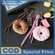 SER Cute Doughnut Pendant, Keychain, Plush Doughnut, Claw Machine Doll, Plush Bag Pendant VN