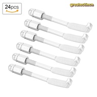 GREAT 24Pcs Banjo Parts, Adjustable Tension zinc alloy Banjo Hooks, Durable silver Banjo Bracket Hoo