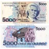 Uang Kuno Luar Atau Asing 5000 Cruzairos Brazil Tahun 1992