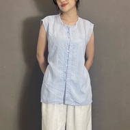 ByNeeth Sore Sleeveless Top (Sheer) - Transparent Top - Vest Outer