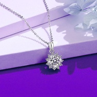 Moissanite diamond necklace 6,5 mm - 8 mm tested GRA KannJewelry FY - 506