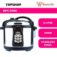 Butterfly BPC-5069 6L Electric Pressure Cooker with Stainless Steel Inner Pot With Preset Menu